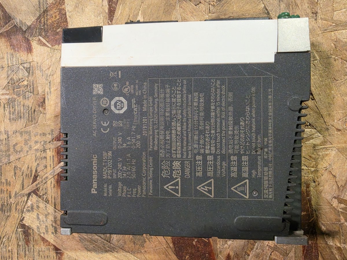 Panasonic MINAS A6 MADLT15BF EtherCAT AC Servo Driver 200W 200-240V (Used), image 2
