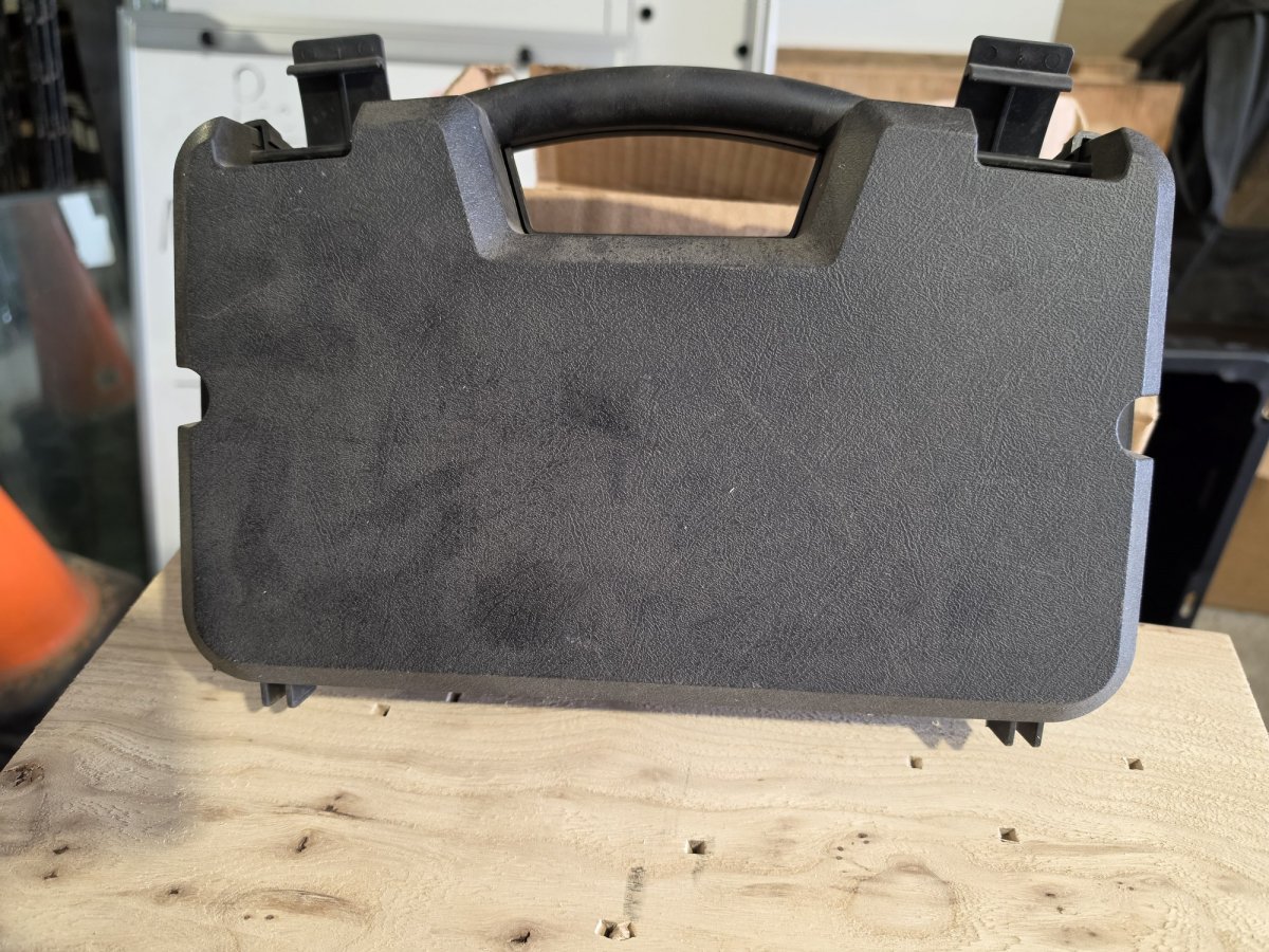 Black Hard Pistol Case with Egg-Crate Foam, Single Handgun (New), image 3