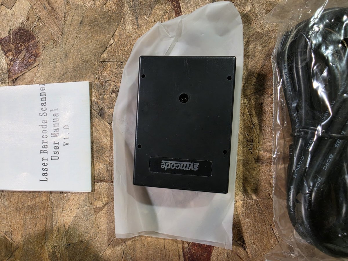 Symcode 2090 USB Laser Barcode Scanner (New in Box, Manual & Cable), image 2