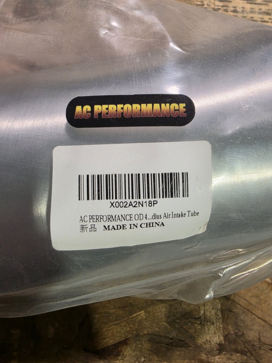 AC Performance 4" OD (102mm) 45 Degree Aluminum Air Intake Tube Elbow (New), image 2