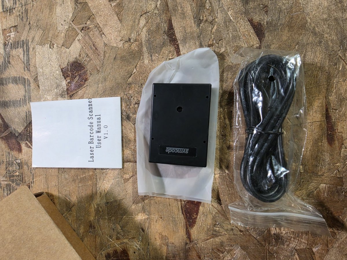 Symcode 2090 USB Laser Barcode Scanner (New in Box, Manual & Cable), image 3