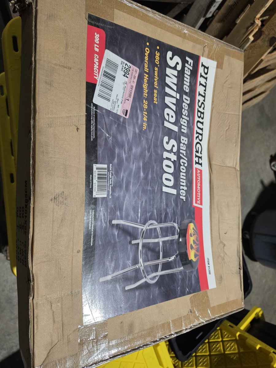 Pittsburgh Flame Design Bar/Counter Swivel Stool, HF 91200 (New in Sealed Box)