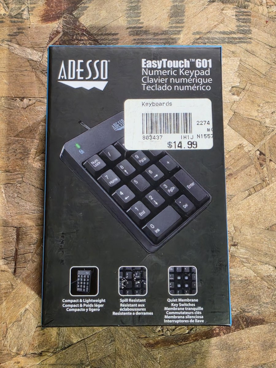 Adesso EasyTouch 601 USB Numeric Keypad AKB-601UB (New in Box)