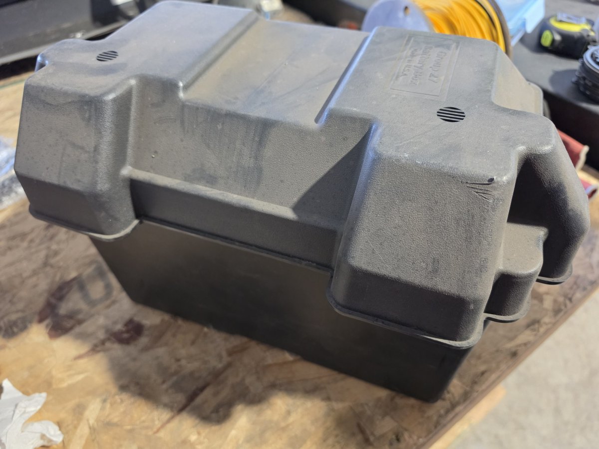 Group 27 Battery Box w/ Vented Lid, M318 (Used, Strap Not Included)