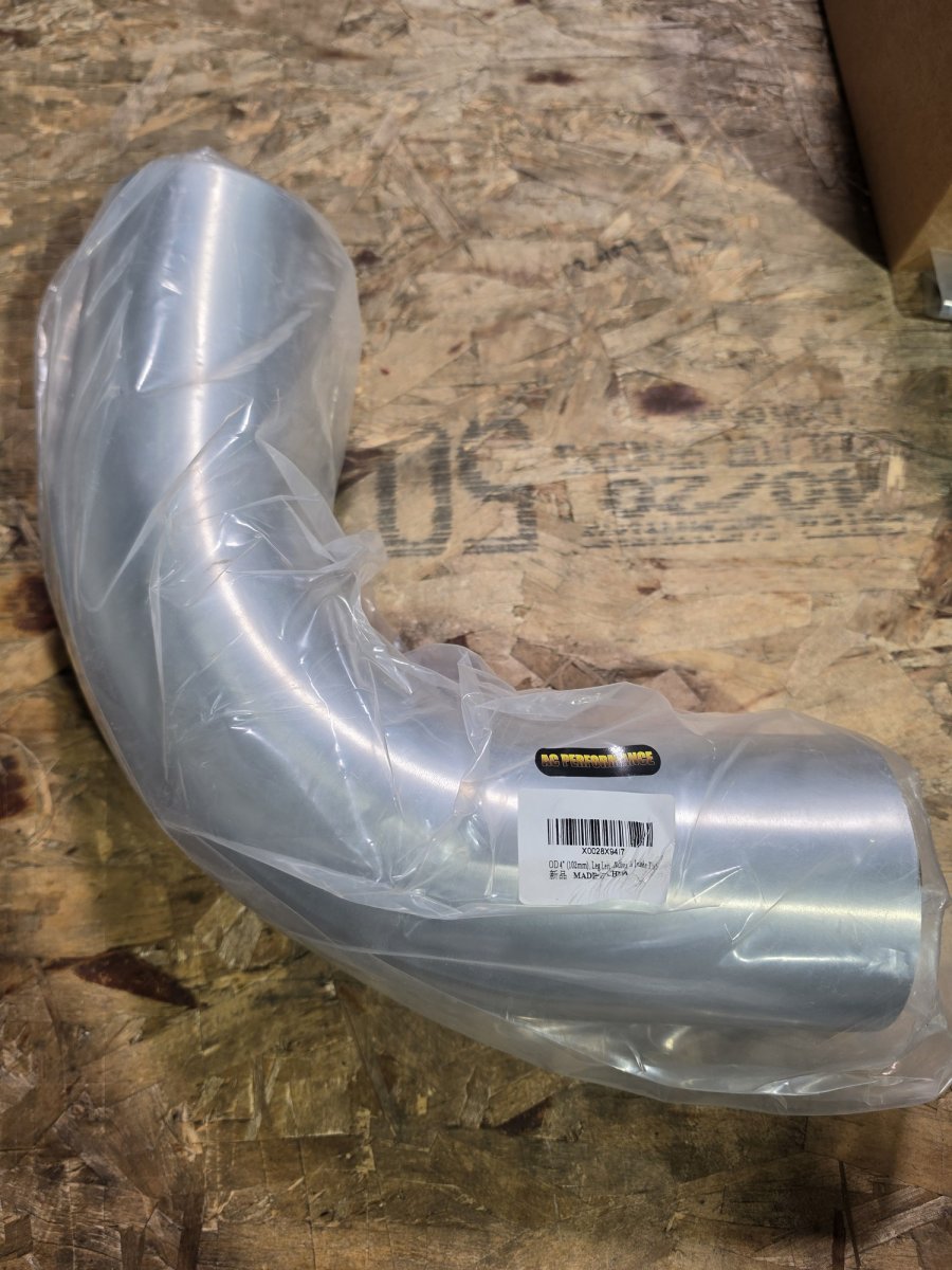 AC Performance 4" OD (102mm) 90 Degree Aluminum Air Intake Tube Elbow (New)