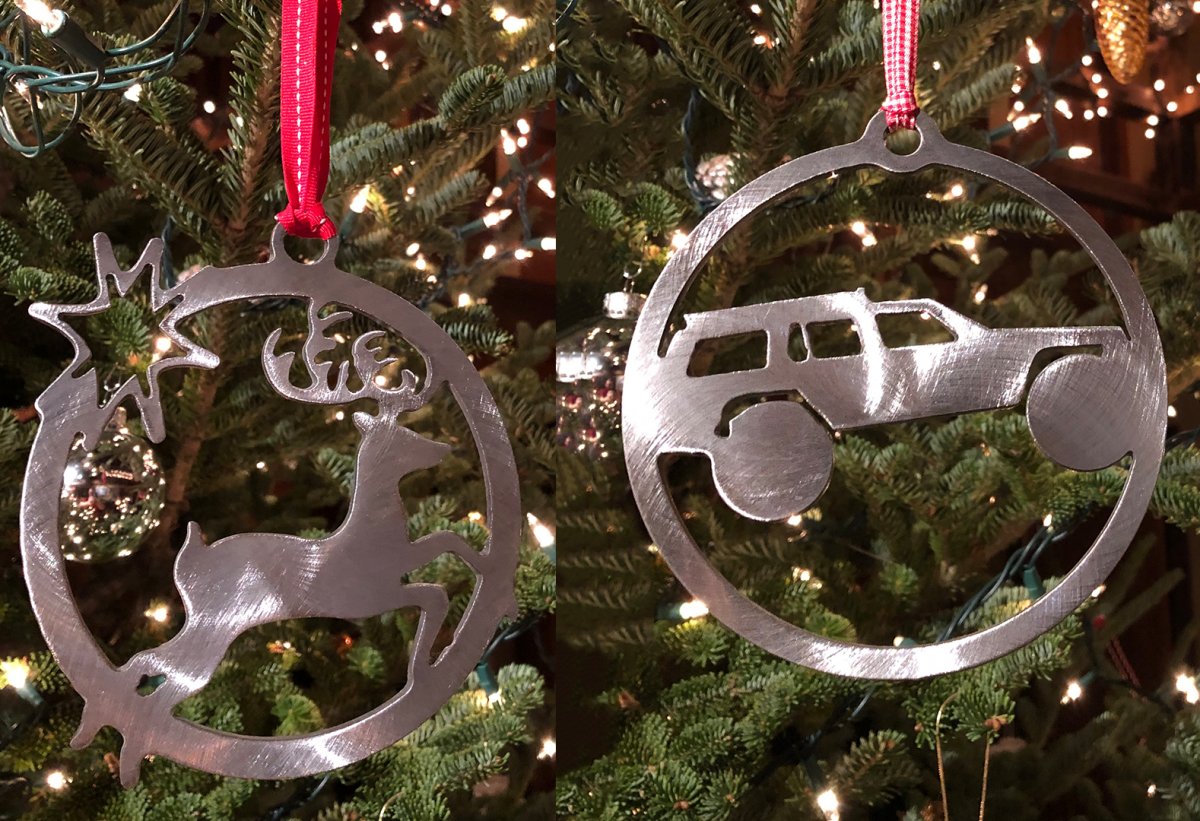 Steel Ornament Set – Cherokee & Reindeer