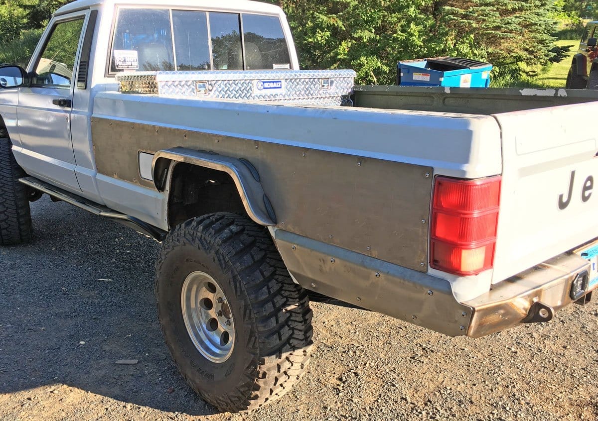 Rear Steel Fender Flares – Short Bed – Jeep Comanche MJ (1985–1992)
