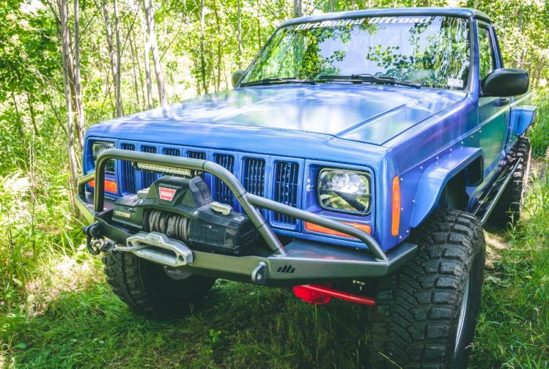 Manta Ray Front Winch Bumper | Pre Runner Hoop | Jeep XJ/MJ - DirtBound Offroad